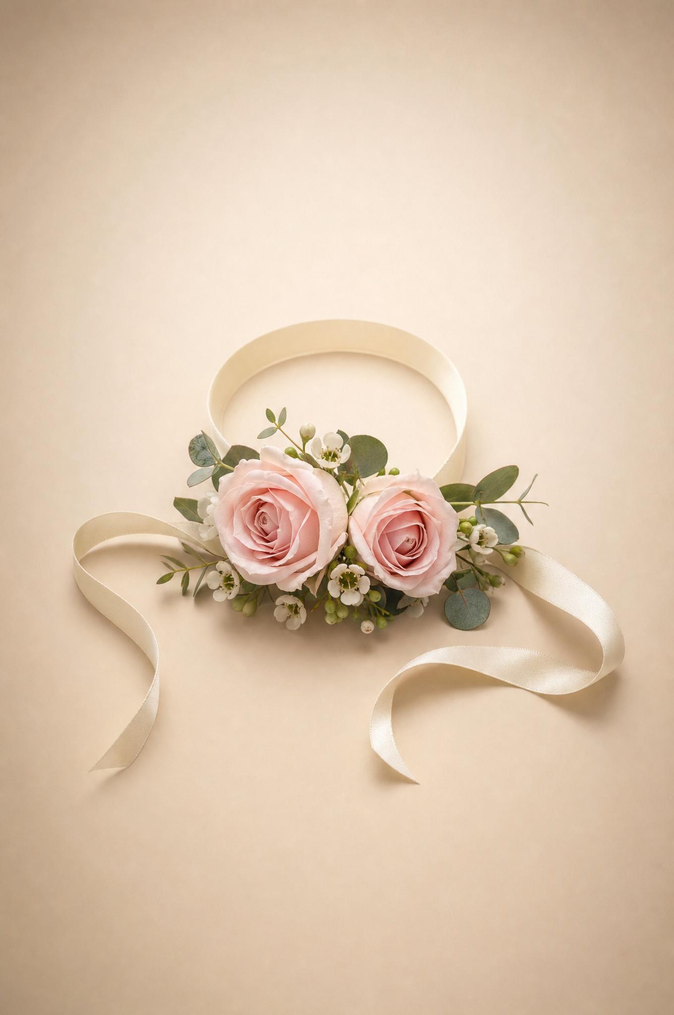 Example of a corsage from the Cindy's Flowers collection: what the item is, not a product at the price beside it.