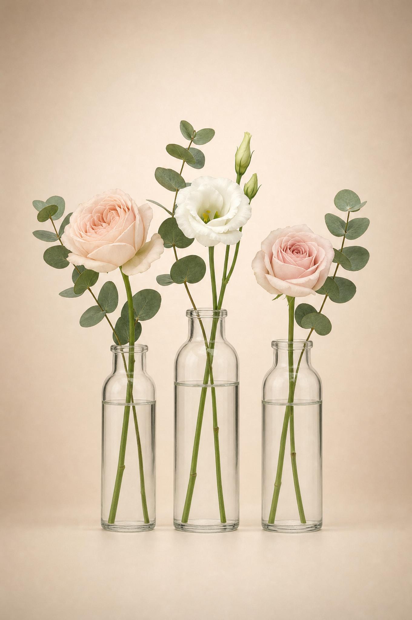 Bud Vase Trio — Cindy's Flowers wedding flowers, Toronto