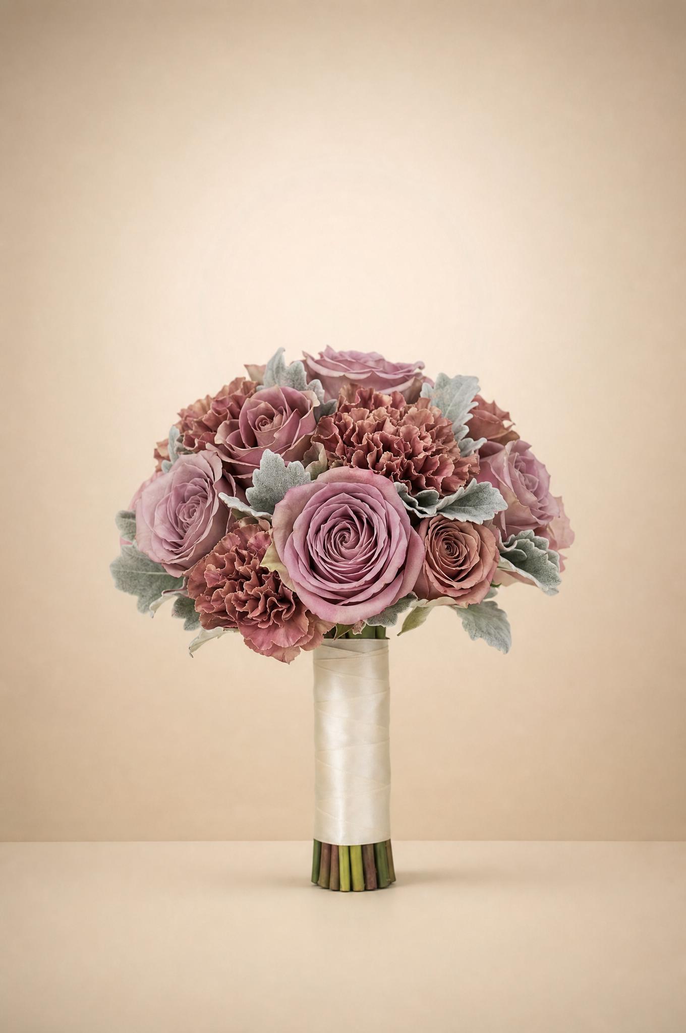 Dusty Rose Bridesmaid Bouquet — Cindy's Flowers wedding flowers, Toronto