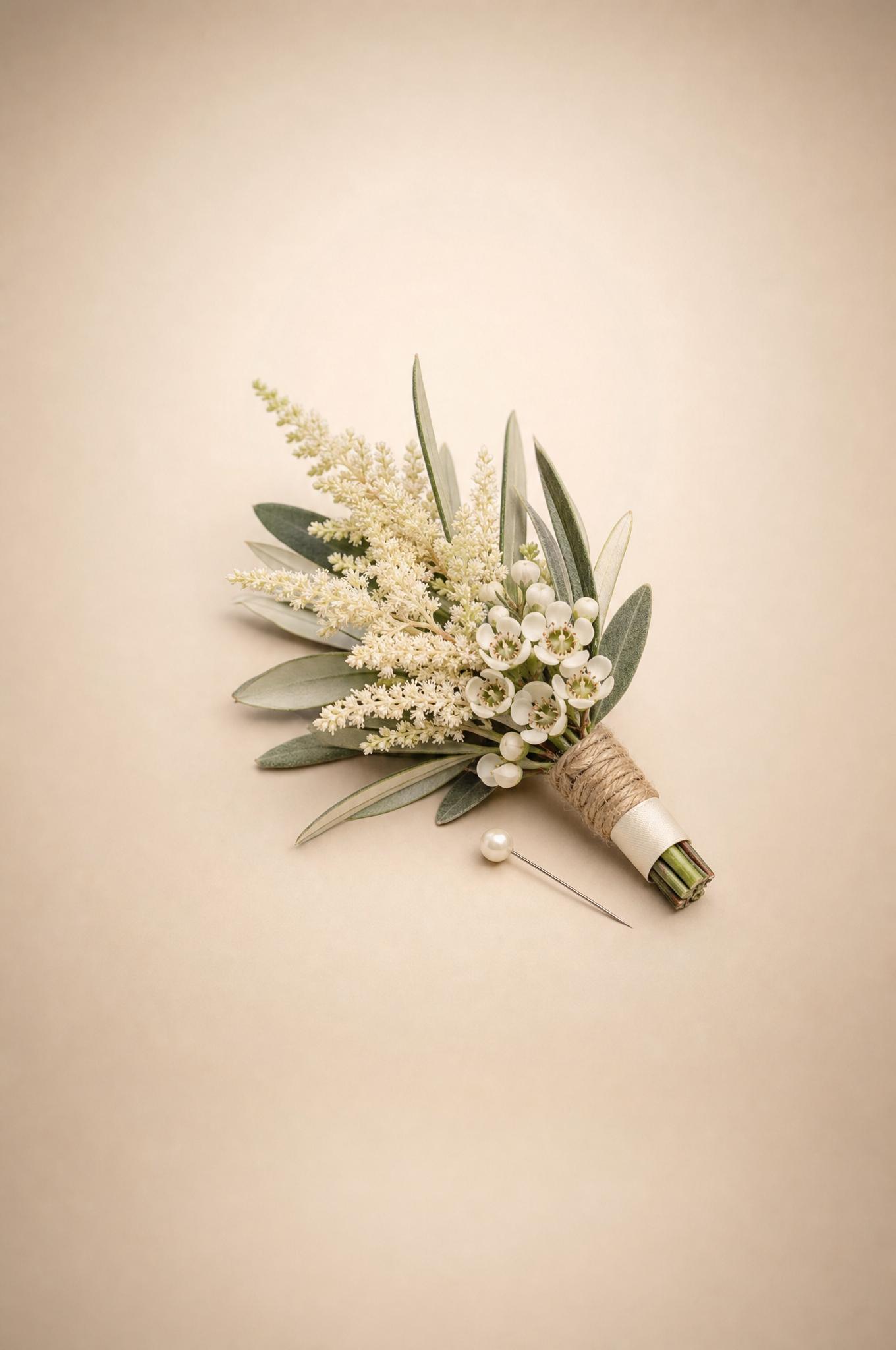 Garden Sprig Boutonniere — Cindy's Flowers wedding flowers, Toronto