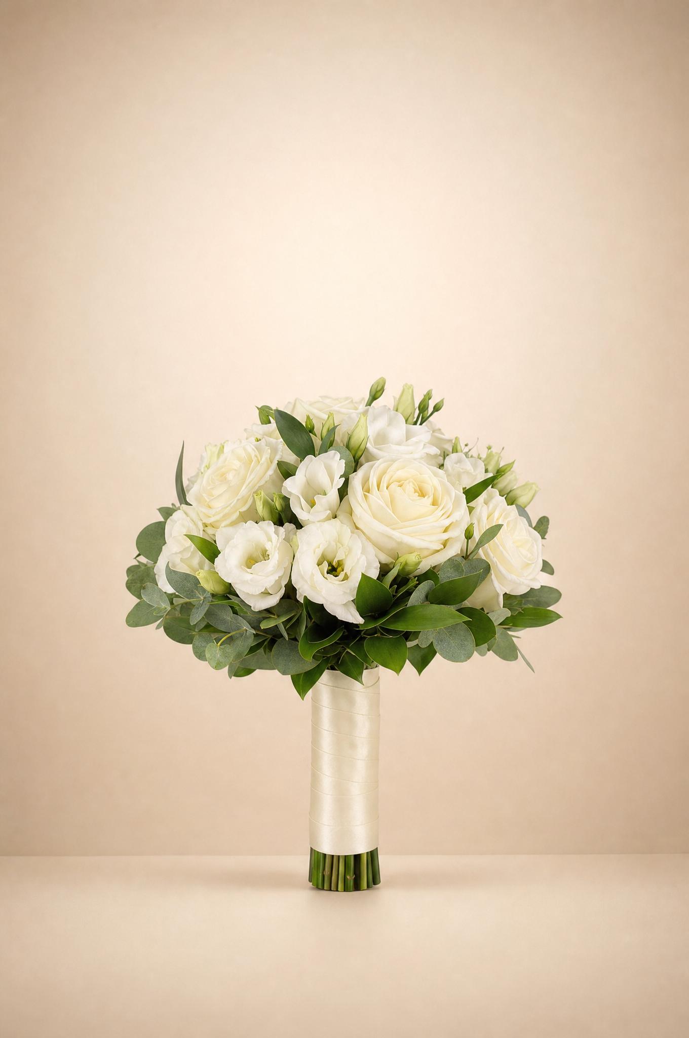 Ivory & Green Bridesmaid Bouquet — Cindy's Flowers wedding flowers, Toronto