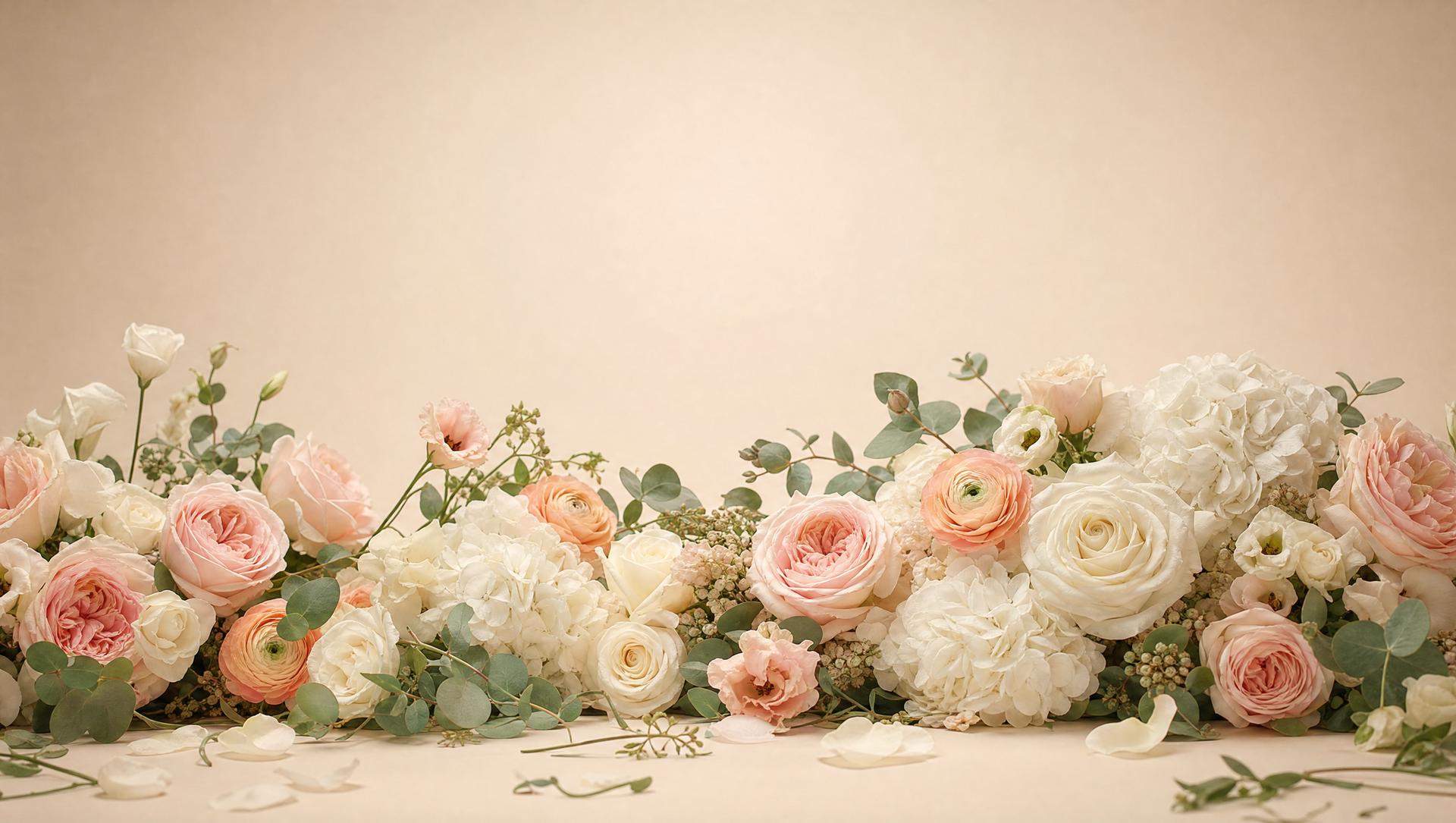 Blush and ivory wedding flowers — bridal bouquets, centrepieces and ceremony florals delivered across Toronto and the GTA